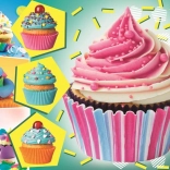 TREFL Panoramic Puzzle Colorful Cupcakes 1000 Pieces