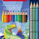Faber-Castell Colour Grip Dinosaur 10+3 Colored Pencils