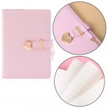 Heart-shaped Pink Lock Journal with Key