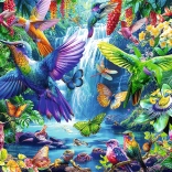1000-Piece Puzzle – Hummingbirds in the Tropics