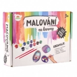 Peinture sur pierres fluorescentes – kit créatif avec peintures et pinceaux