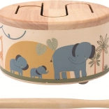 wooden safari drum for kids