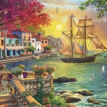 Puzzle Beautiful Sunset over the Harbor 2000 Pieces