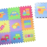 Foam floor puzzle with removable shapes 28 × 28 cm, set of 9 pcs