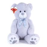 Rappa stor plysbjørn 100 cm med sløjfe og hangtag