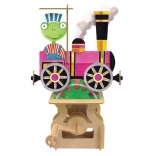 ARToy wooden mechanical kit – crank-powered train