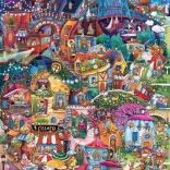 Puzzle HEYE Happy Town: God aften! 1000 brikker