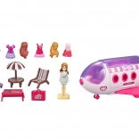 Vliegtuig met pop en accessoires 28 cm