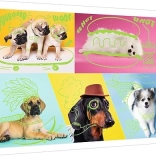 Puzzle 1000 pcs Neon Color Line - Crazy Dogs
