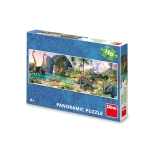 Panoramic Puzzle Dino Dinosaurs by the Lake 150 Pieces