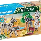 Playmobil Wiltopia safari expedition with photographer and zebras