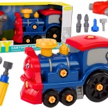 Buildable Cartoon Locomotive DIY – Dark Blue