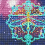 Schilderij met Diamanten die Lichten Geven, Libel 30x40 cm