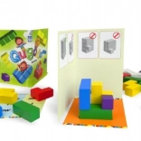 Qubolo board game with wooden dice in a fabric pouch