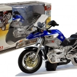 Battery-powered kids' motorcycle with lights and music – blue