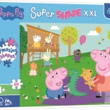 Puzzle 60 XXL Super Shape – fun with little brother, PEPPA PIG