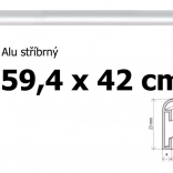 Aluminum frame for puzzles and posters A2 59.4 × 42 cm – silver