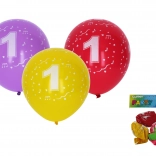 Opblaasbare ballonnen 30 cm met cijfer 1 – set van 5 stuks