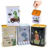 Metal dinosaur piggy bank for car 11 × 8 cm