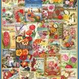 Eurographics Puzzle Seed Catalog Flowers 1000 Pieces