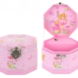 Pink musical jewelry box with ballerina and mirror