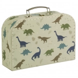 A Little Lovely Company set of two cardboard suitcases with dinosaur design