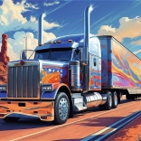 Truck on the Road Puzzle 160 Pieces