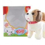 Gående og gøende plyshund på batterier