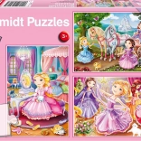 Fairy-tale Princesses Puzzle Set 3×24 Pieces SCHMIDT