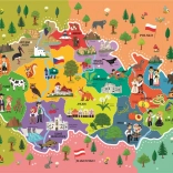 TREFL Puzzle map of the Czech Republic 44 pieces
