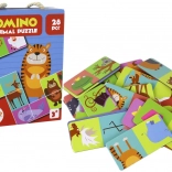 Logical Game Puzzle Domino Animals 28 Pieces