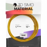filament real gold 1,75 mm pour stylo 3D et impression – or, 15 m