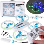 LED mini drone with propeller guards and remote-controlled acrobatics