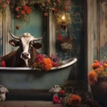 Puzzle 1000 pieces – Cow in a Bathtub RAVENSBURGER