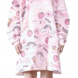 Kids’ cozy hoodie blanket with hood Cozy Noxxiez with candy print (7–12 years)