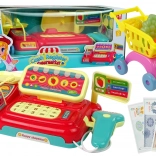 Children's Cash Register with Shopping Basket and Scanner