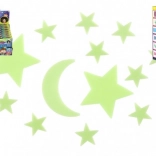 Glow-in-the-dark stars and moon for the wall – kids’ room decor