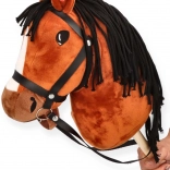 Hobby horse brown on a stick for children