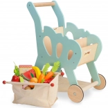 Children's wooden shopping cart with accessories LE TOY VAN