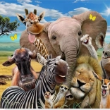 Gyémántfestés Safari selfie 30 × 40 cm