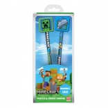 MINECRAFT Pencil Set with Toppers, 2 pcs