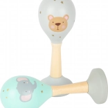 small foot Set di maracas in legno Pastello, 2 pz
