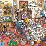 Puzzle COBBLE HILL DoodleTown: Happy Thanksgiving 1000 pieces