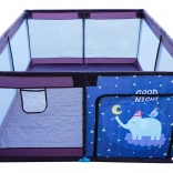 Soft Rectangular Playpen for Babies – Night Baby Elephant