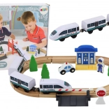 Wooden Train Set with Bridge and Police Station 3.2 m