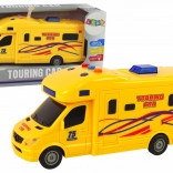 Voiture jouet caravane à friction avec lumières et sons