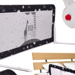 Felnyitható biztonsági ágykorlát 200 cm – fekete