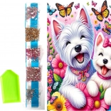 Diamond Painting on Canvas Cheerful Dogs 23 × 30 cm